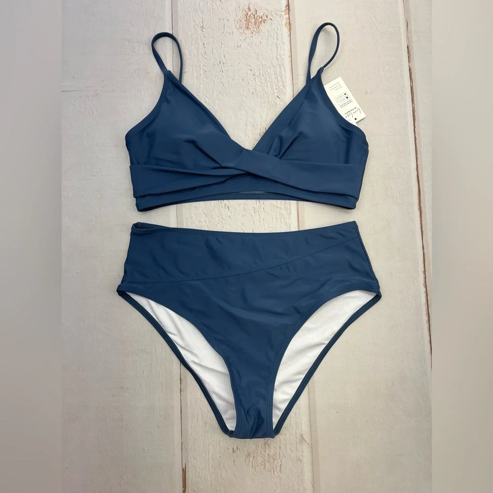 NWT Women's Twist High-Waist Bikini‎ Sets Swimsuit SIZE LARGE